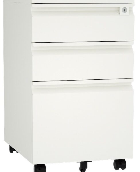 Mobile Pedestal White Draf