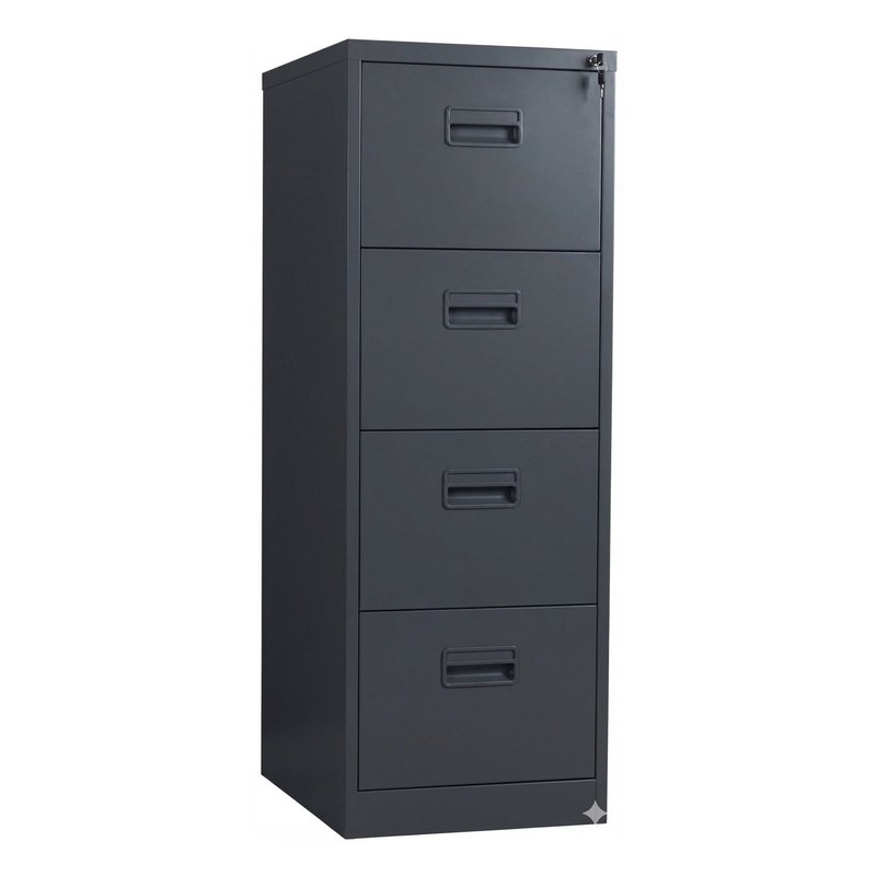 4 Drawer Vertical Filing Cabinet Dark Grey 4 Drawer Vertical Filing Cabinet Dark Grey